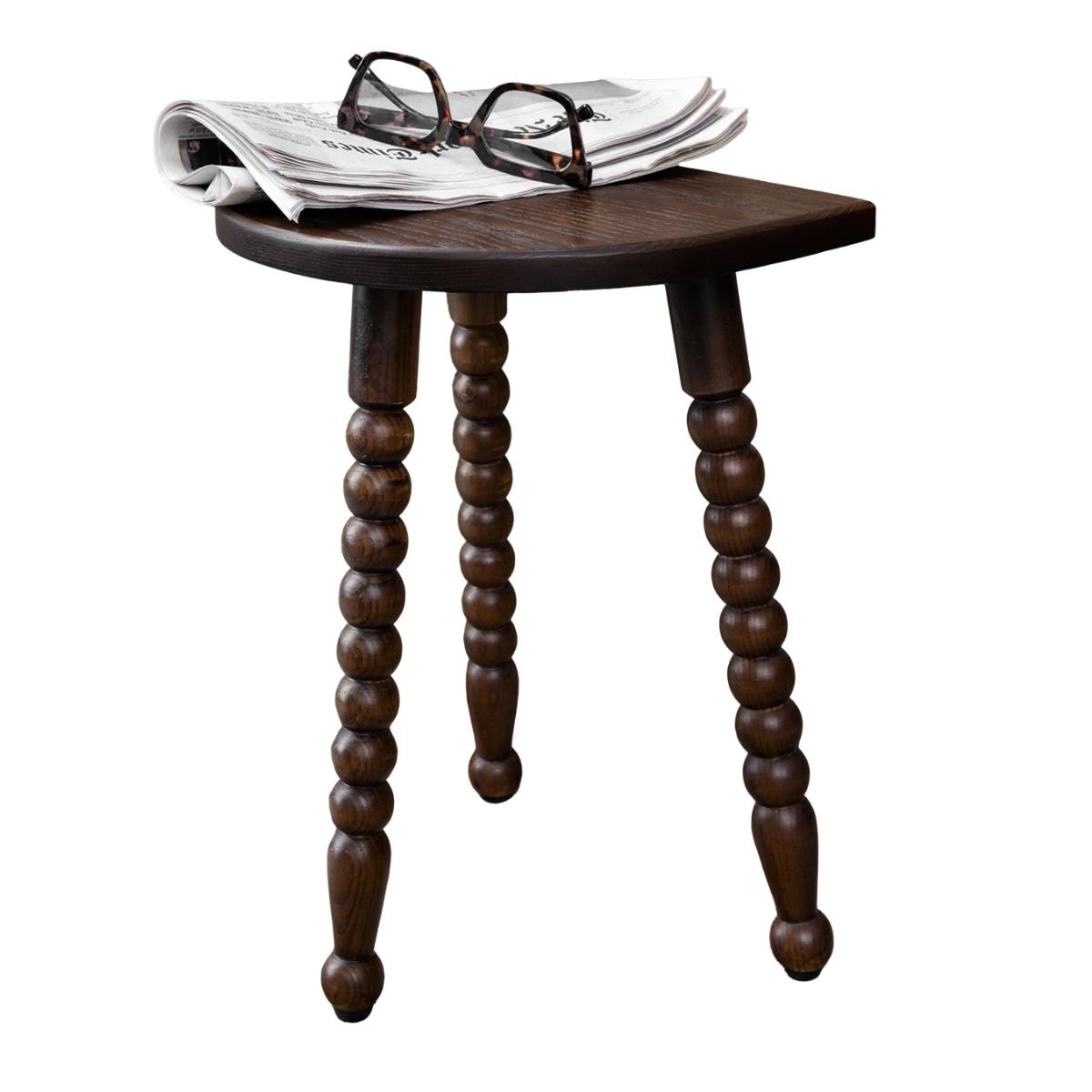 Swan Semi-circle Wooden Side Table - Side Tables - Gharaana