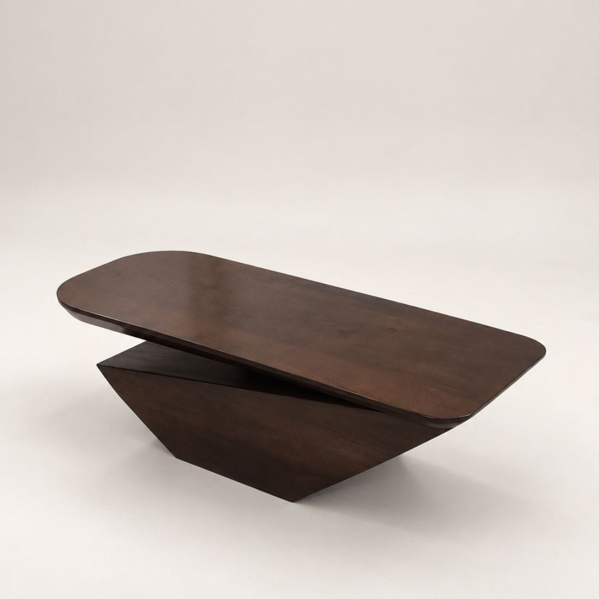 Gravity Modern Solid Wood Coffee Table - Large - Centre Tables - Gharaana