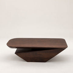 Gravity Modern Solid Wood Coffee Table - Large - Centre Tables - Gharaana