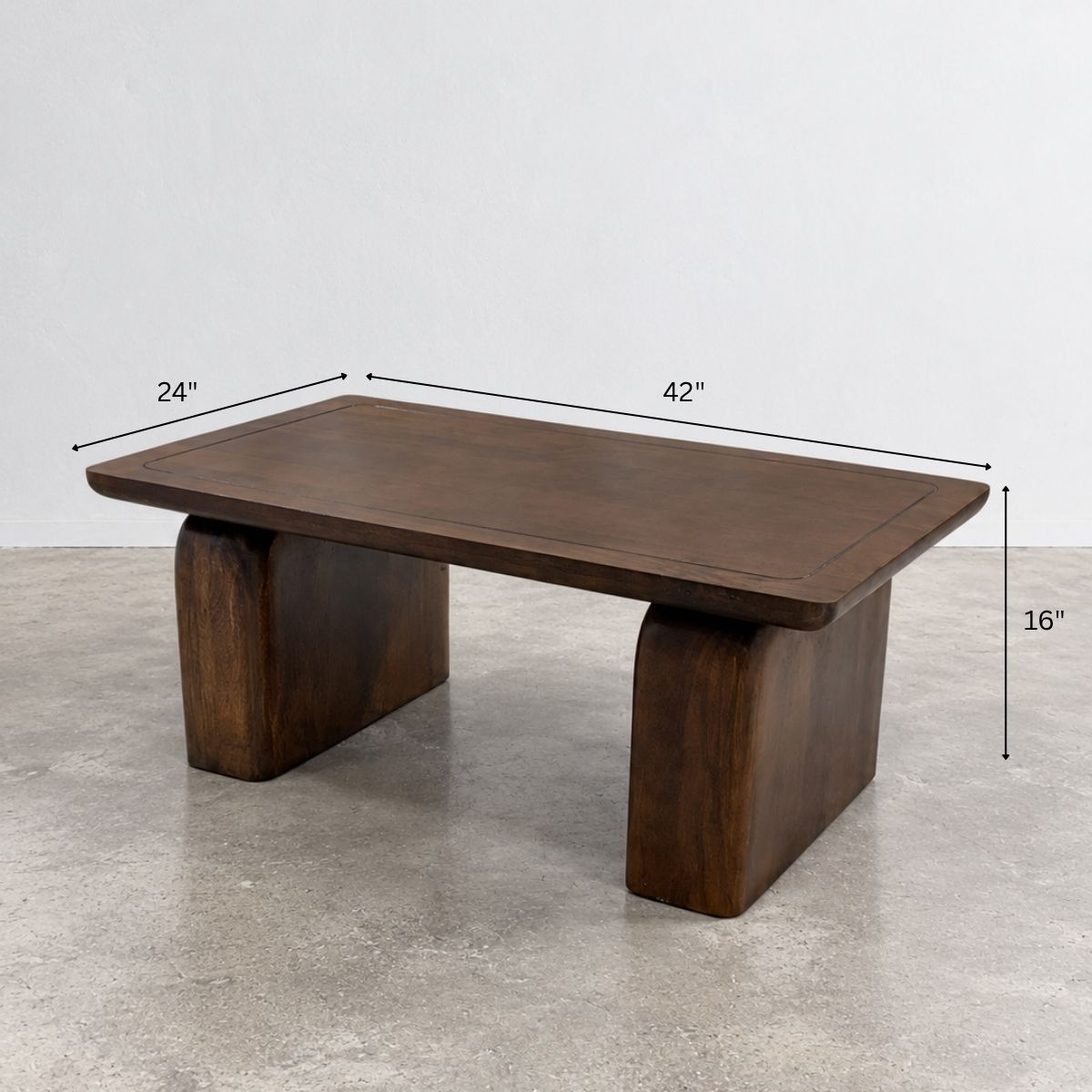 Jive Rectangular Top Solid Wood Center Table - Centre Tables - Gharaana