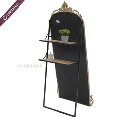 Victorian Arched Full-length Mirror with Stand - Mirrors - Gharaana