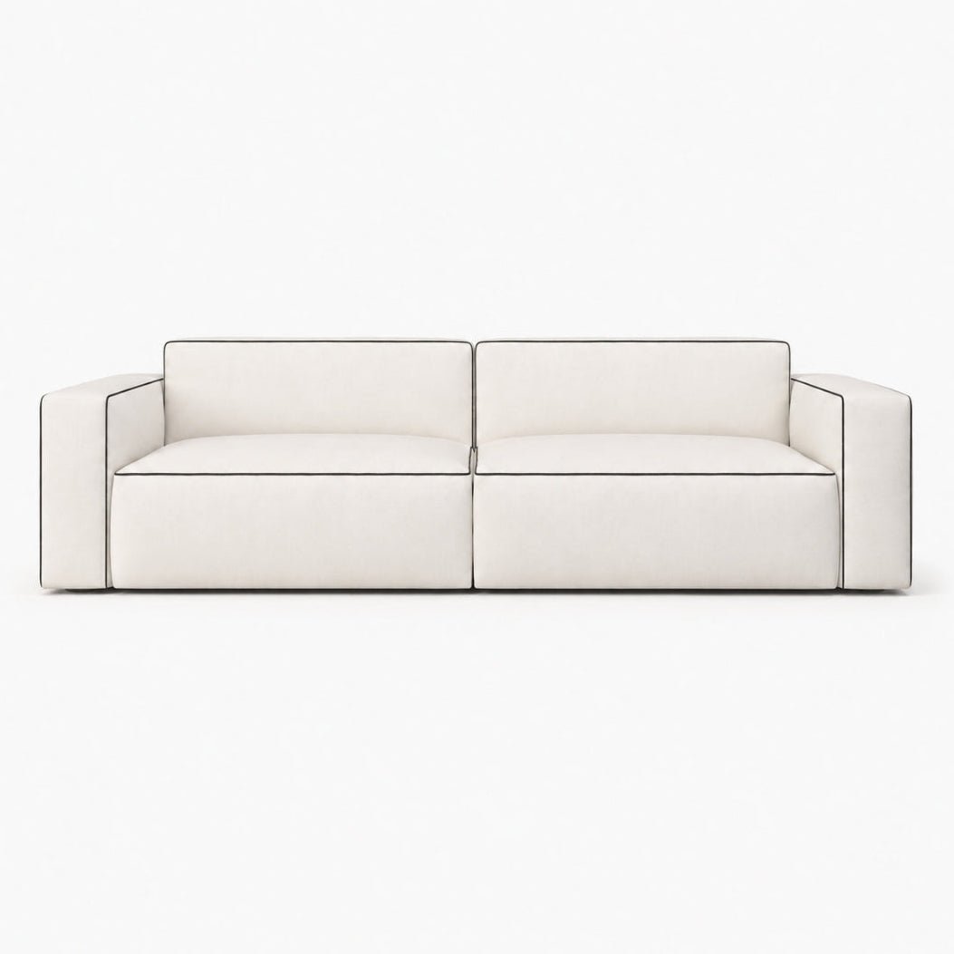 Stanford Wooden Upholstered Sofa - Sofas - Gharaana