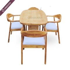 Harmony Wooden Dining Table Set - Dining Set - Gharaana