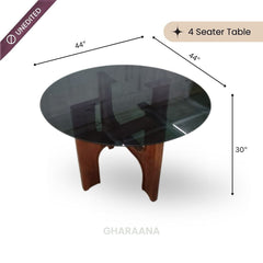 Graham Glass - Top Dining Table Set - Dining Set - Gharaana