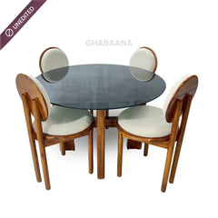Graham Glass - Top Dining Table Set - Dining Set - Gharaana
