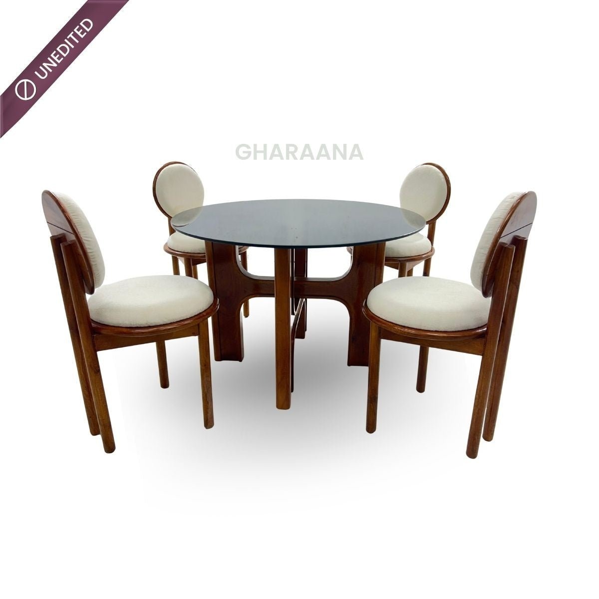 Graham Glass - Top Dining Table Set - Dining Set - Gharaana