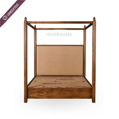 Dawn 100% Solid Wood Poster Bed - Beds - Gharaana