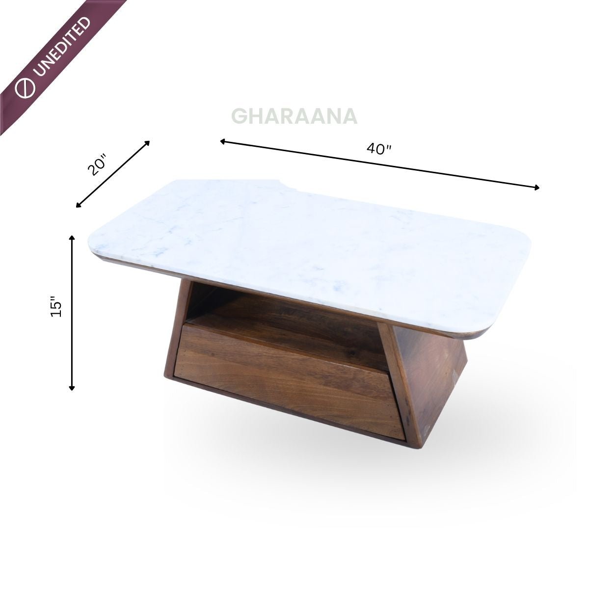 Spectra Marble top s/2 Nesting Centre Tables - Centre Tables - Gharaana