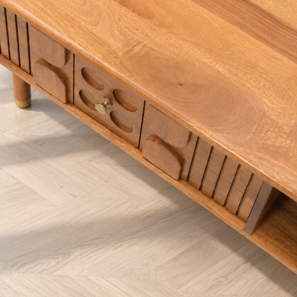 Aks Solid wood Storage Centre Table - Centre Tables - Gharaana