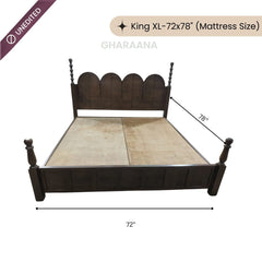 Kavya 100% Solid Wood Bed - Beds - Gharaana