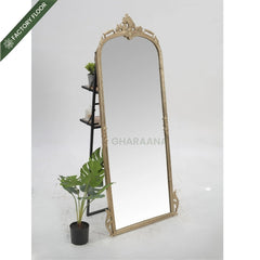 Victorian Arched Full-length Mirror with Stand - Mirrors - Gharaana
