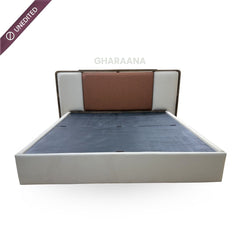 Avo 100% Solid Wood Upholstered Bed - Beds - Gharaana