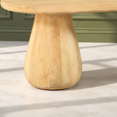 Akira Oval top Solid Wood Center Table - Centre Tables - Gharaana