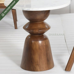 Saaya Wooden Side Table - Side Tables - Gharaana