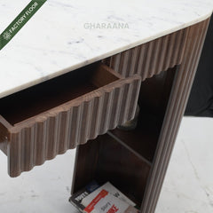 Sloan Marble-Top Console Table - Console Tables - Gharaana
