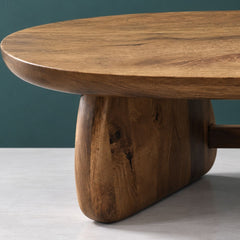 Toro Capsule top Solid Wood Center Table - Centre Tables - Gharaana