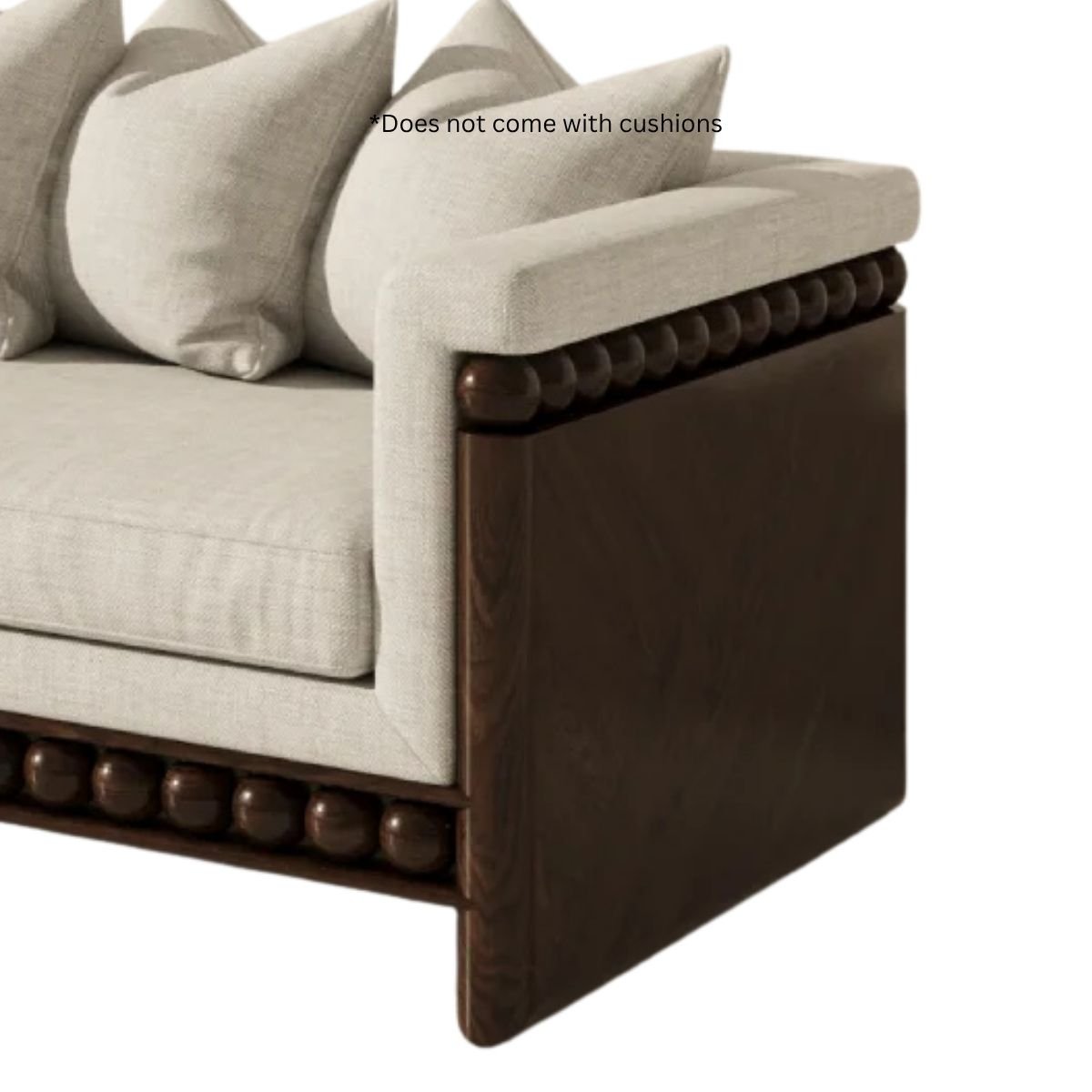 Pearl Wooden Upholstered Sofa - Sofas - Gharaana
