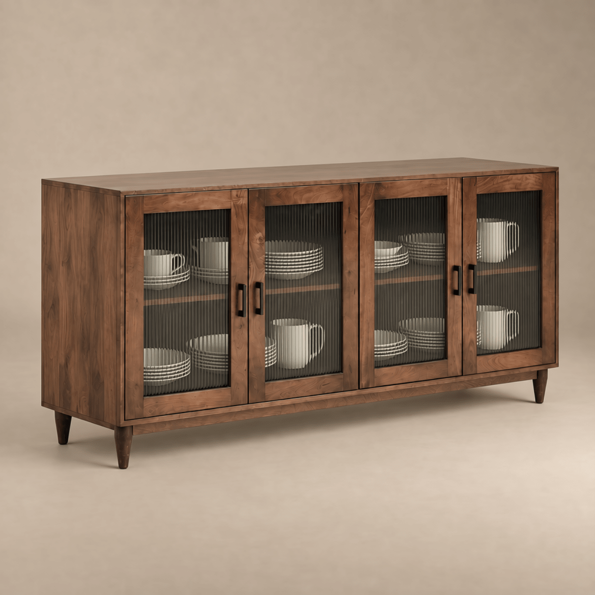 Vistara Wooden Crockery Cabinet - Sideboards - Gharaana