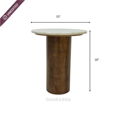 Dale Wooden Side Table - Side Tables - Gharaana