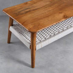 Vyut Jute weave 2-Tier Centre Table - Centre Tables - Gharaana