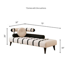 Ecplise Striped Upholstered Daybed - Sofas - Gharaana
