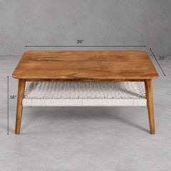 Vyut Jute weave 2-Tier Centre Table - Centre Tables - Gharaana