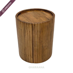 Sloan Wooden Side Table - Side Tables - Gharaana