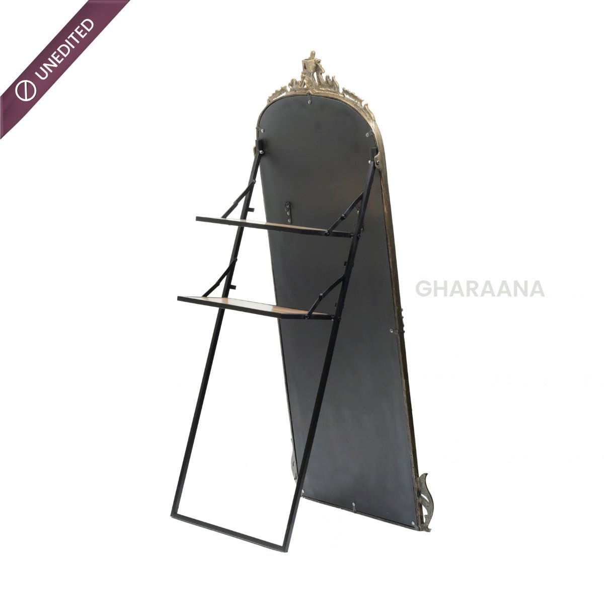 Victorian Arched Full-length Mirror with Stand - Mirrors - Gharaana