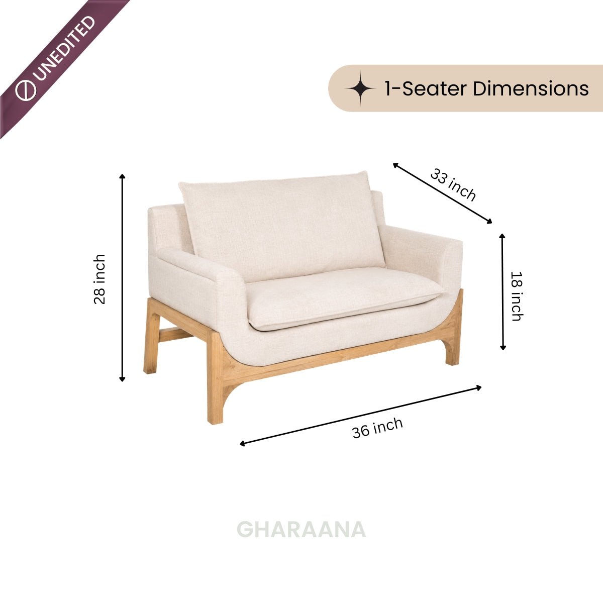 Raya Custom Wooden Upholstered Sofa - Sofas - Gharaana