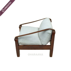 Prive Wooden Plush Armchair - Armchairs - Gharaana