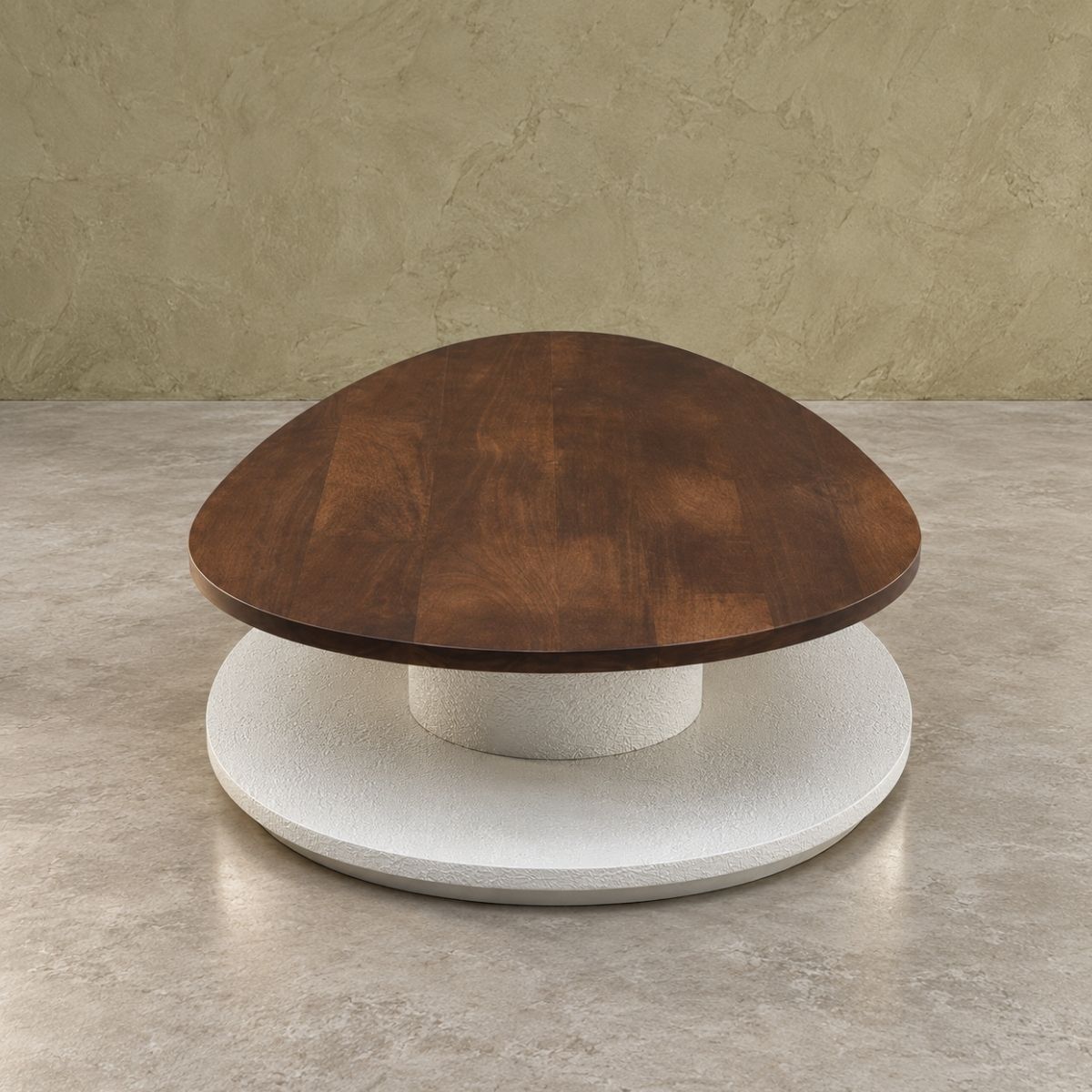 Swivel Rotating 2-Tier Solid Wood Centre Table - Centre Tables - Gharaana