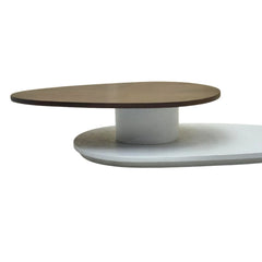 Swivel Rotating 2-Tier Solid Wood Centre Table - Centre Tables - Gharaana
