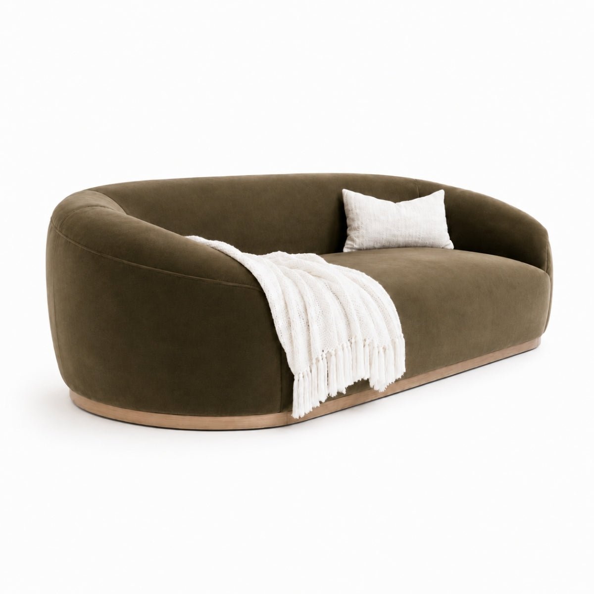 Mira Wooden Upholstered Sofa - Sofas - Gharaana