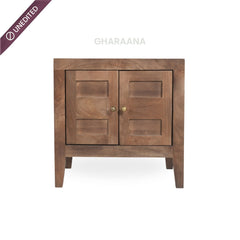 Isha 100% Solid Wood Bed with Bedside Tables - Beds - Gharaana