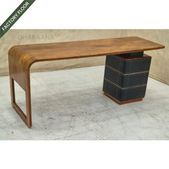 Manor Wooden Home Office Working Desk - Office Desk - Gharaana