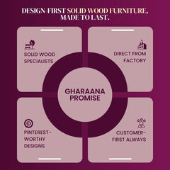 Clara 100% Solid Wood Upholstered Bed - Beds - Gharaana
