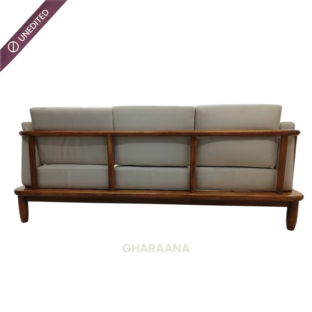 Ohm Custom Wooden Upholstered Sofa - Sofas - Gharaana