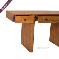 Craft Wooden Study Table - Office Desk - Gharaana