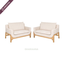 Raya Custom Wooden Upholstered Sofa - Sofas - Gharaana