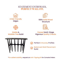 Lara Wooden Console Table - Console Tables - Gharaana