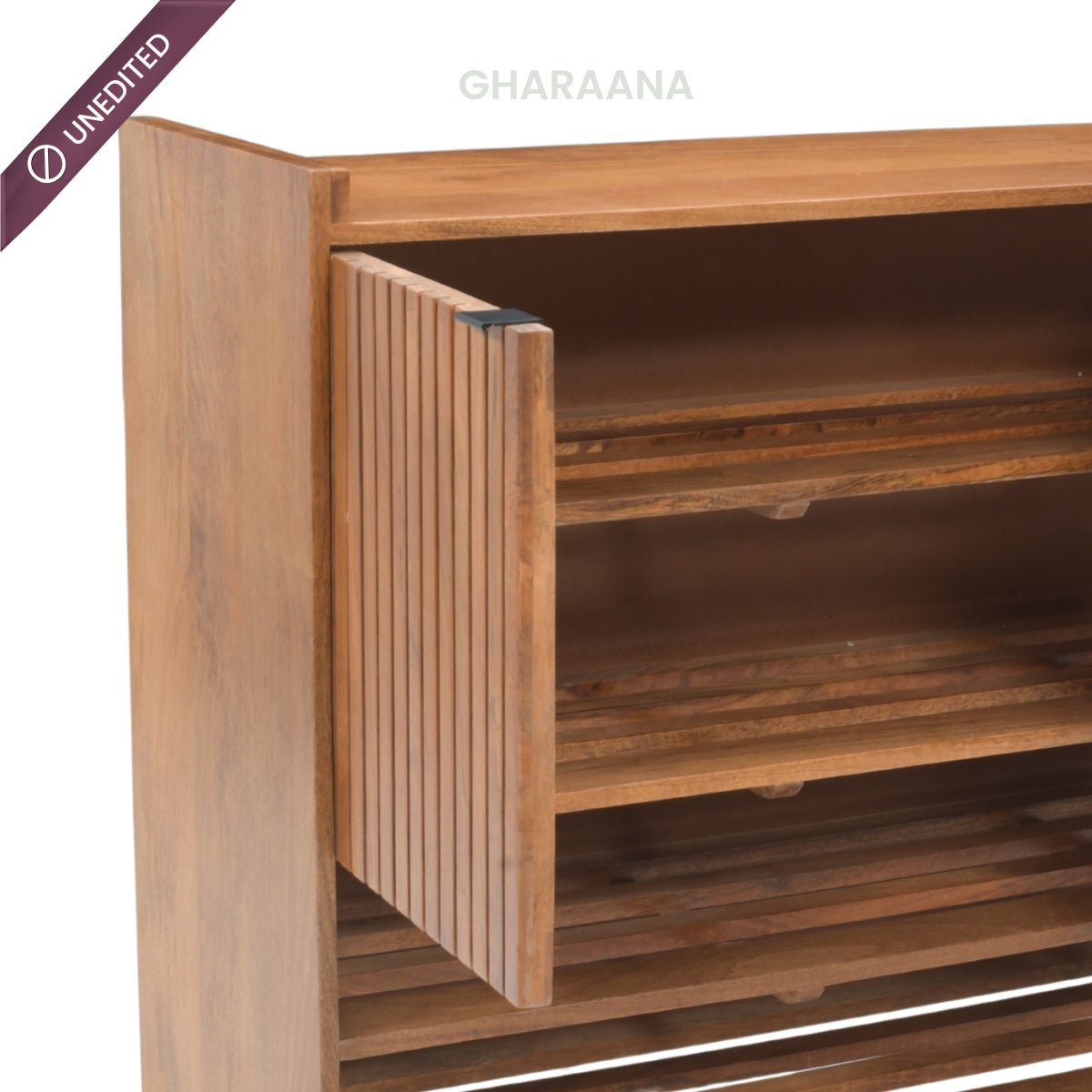 Sylvan Wooden Full Size Shoe Cabinet - Shoe Racks - Gharaana