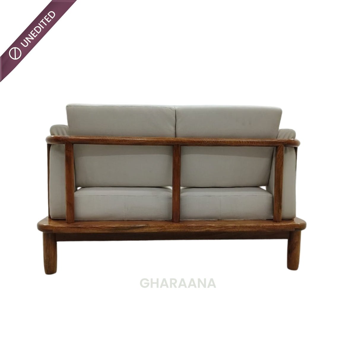 Ohm Custom Wooden Upholstered Sofa - Sofas - Gharaana