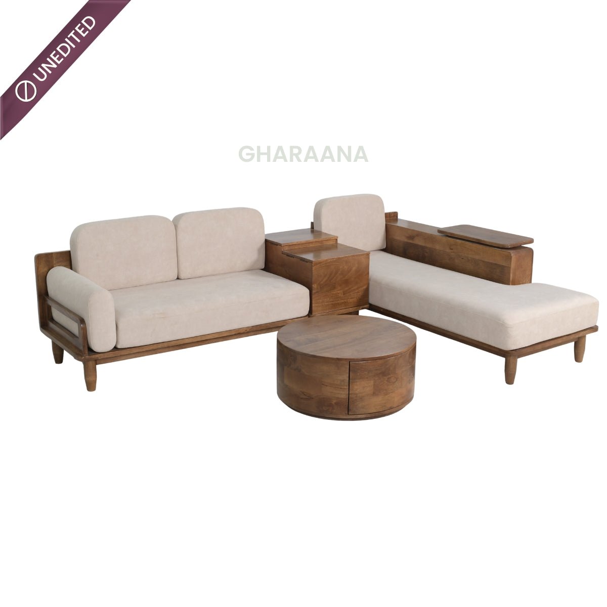 Cara Custom Wooden Upholstered Sofa & Daybed - Sofas - Gharaana