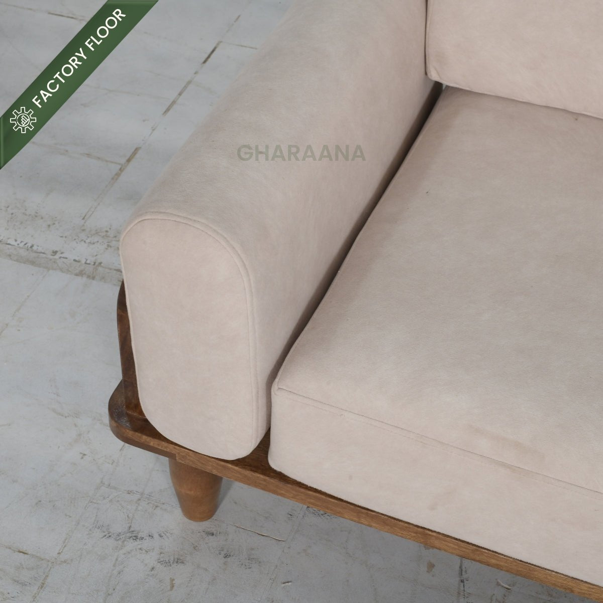Cara Custom Wooden Upholstered Sofa & Daybed - Sofas - Gharaana