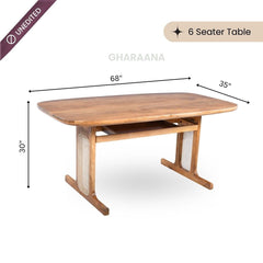Harmony Wooden Dining Table Set - Dining Set - Gharaana