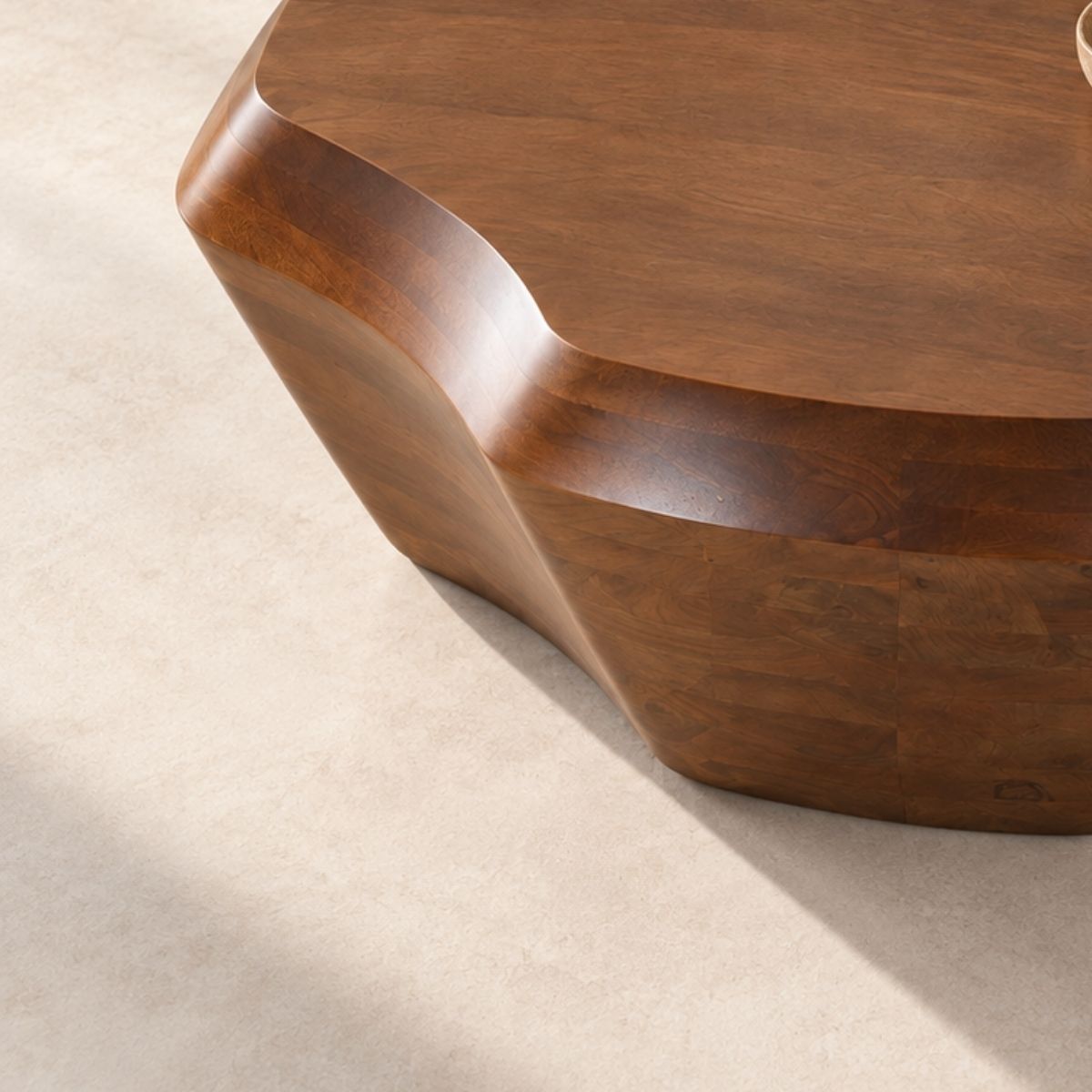 Fluid Modern Solid Wood Coffee Table - Centre Tables - Gharaana