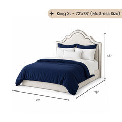 Victorian 100% Solid Wood Upholstered Bed - Beds - Gharaana