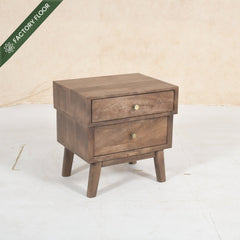 Harvey 100% Solid Wood Leatherette Bed with Bedside Tables - Beds - Gharaana