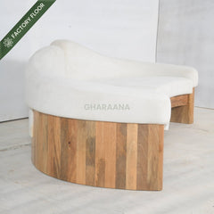 Karma Custom Wooden Upholstered Sofa - Sofas - Gharaana