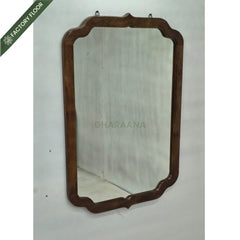 Pedro 40" Wooden Wall Mirror - Mirrors - Gharaana